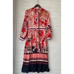 Kaimilan tie neck pleated dress